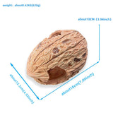 Darrahopens Pet Care > Reptile & Amphibian Supplies > Reptile & Amphibian Habitat Accessories Pet Climbing Shelter Simulated Walnut Resting Box Small Animal Hideaway Decor