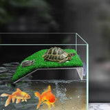 Darrahopens Pet Care > Reptile & Amphibian Supplies > Reptile & Amphibian Habitat Accessories Turtle Basking Platform Simulation Grass Turtle Ramp for Fish Tank Aquarium - S