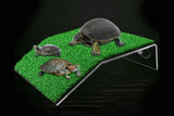 Darrahopens Pet Care > Reptile & Amphibian Supplies > Reptile & Amphibian Habitat Accessories Turtle Basking Platform Simulation Grass Turtle Ramp for Fish Tank Aquarium - S