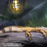 Darrahopens Pet Care > Reptile & Amphibian Supplies > Reptile & Amphibian Habitat Heating & Lighting Reptile Heat Lamp Cover, Reptile Heat Lamp Shade - Wire Reptile Heater Guard, Anti-Scald Lamp Mesh Cover For Terrarium