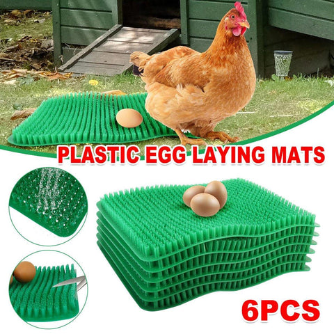 Darrahopens Pet Care > Reptile & Amphibian Supplies > Reptile & Amphibian Habitats 6PCS Egg Laying Box Mat Plastic Chicken Nest Grass Pad Imitation Grass Gasket