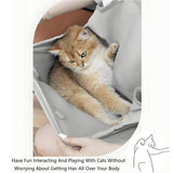 Darrahopens Pet Care > Reptile & Amphibian Supplies > Reptile & Amphibian Habitats Cat Carrying Apron Non Stick Hair Kangaroo Pouch Pet Grooming Suit Portable
