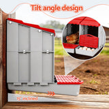 Darrahopens Pet Care > Reptile & Amphibian Supplies > Reptile & Amphibian Habitats i.Pet Chicken Nesting Box 3 Hole Roll Away Poultry Hen Laying Egg Hutch Red