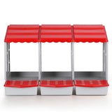 Darrahopens Pet Care > Reptile & Amphibian Supplies > Reptile & Amphibian Habitats i.Pet Chicken Nesting Box 3 Hole Roll Away Poultry Hen Laying Egg Hutch Red