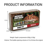 Darrahopens Pet Care > Reptile & Amphibian Supplies > Reptile & Amphibian Habitats Natural Coconut Fibre Reptile Bedding Brick 650g Substrate for Tortoise Snake Spider