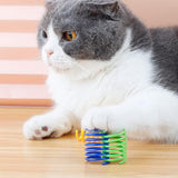 Darrahopens Pet Care > Toys > Cat Toys 40Pcs Cat Spring Toys Colorful Cat Spiral Bouncy Toys Interactive Toys for Cats and Kittens