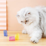 Darrahopens Pet Care > Toys > Cat Toys 40Pcs Cat Spring Toys Colorful Cat Spiral Bouncy Toys Interactive Toys for Cats and Kittens