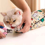Anti-Escape Cat Grooming Wrap Mat Anti-Scratch Calming Wrap for Pet Nail Clipping Multifunctional Pet Mat - L