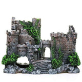 Darrahopens Pet Care > Toys > Cat Toys Aquarium Decorations- Castle Fish Tank Decorations for Aquatic Pets to Breed Play and Rest Fish Decorations for Tank