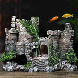 Darrahopens Pet Care > Toys > Cat Toys Aquarium Decorations- Castle Fish Tank Decorations for Aquatic Pets to Breed Play and Rest Fish Decorations for Tank
