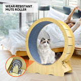 Darrahopens Pet Care > Toys > Cat Toys Cat Running Wheel Cat Running Wheel Ultra-Quiet Treadmill Exerciser Scratcher with Anti-Slip Carpet Detachable Runway and Safety Latch Cat Sport Runner Toy