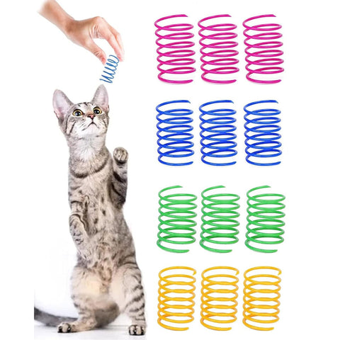 Darrahopens Pet Care > Toys > Cat Toys Cat Spiral Spring, Creative Toy to Pass the Time and Keep Shape Interactive Durable Heavy Duty Plastic Colorful Toy for Rocking