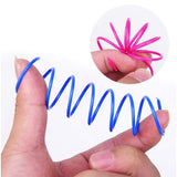 Darrahopens Pet Care > Toys > Cat Toys Cat Spiral Spring, Creative Toy to Pass the Time and Keep Shape Interactive Durable Heavy Duty Plastic Colorful Toy for Rocking