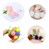 Darrahopens Pet Care > Toys > Cat Toys Cat Toys,Interactive Kitten Toy for Indoor Kitty Exercise 14 Piece with Fish Catnip Spiral Spring, Tube, Crinkle Balls Helps Reduce Stress & Provide Anxiety Relief for Cats