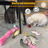 Darrahopens Pet Care > Toys > Cat Toys Cat Toys,Interactive Kitten Toy for Indoor Kitty Exercise 14 Piece with Fish Catnip Spiral Spring, Tube, Crinkle Balls Helps Reduce Stress & Provide Anxiety Relief for Cats