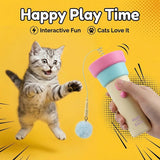 Darrahopens Pet Care > Toys > Cat Toys Electric Cat Fishing Wand Toy: One-Button Launch with Spring Retraction, the Perfect Stress-Relief Toy for Human-Pet Interaction/Black [gift battery *2+ replacement head *2+ screwdriver] In Australia - Darrahopens