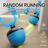 Darrahopens Pet Care > Toys > Cat Toys Electric Rolling Pet Ball for Cats and Dogs, Durable, Chew-Resistant, Rope-Knot, Squeaky, and Glowing Toy - Blue