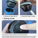 Darrahopens Pet Care > Toys > Cat Toys Electric Rolling Pet Ball for Cats and Dogs, Durable, Chew-Resistant, Rope-Knot, Squeaky, and Glowing Toy - Blue