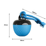 Darrahopens Pet Care > Toys > Cat Toys Electric Rolling Pet Ball for Cats and Dogs, Durable, Chew-Resistant, Rope-Knot, Squeaky, and Glowing Toy - Red