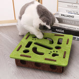 Darrahopens Pet Care > Toys > Cat Toys Grey Felt Puzzle Flower Shape Box Cat Toy with 2 Metal Bell Balls - Scratch-Resistant & Interactive Hide-and-Seek Toy, Brain Stimulating Fun