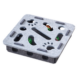 Darrahopens Pet Care > Toys > Cat Toys Grey Felt Puzzle Square Shape Box Cat Toy with 2 Metal Bell Balls - Scratch-Resistant & Interactive Hide-and-Seek Toy, Brain Stimulating Fun