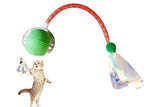 Darrahopens Pet Care > Toys > Cat Toys Interactive Cat Toy Moving Cat Ball with Dragonfly Tail Indoor Auto-Turn Cat Toy Green