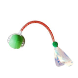 Darrahopens Pet Care > Toys > Cat Toys Interactive Cat Toy Moving Cat Ball with Dragonfly Tail Indoor Auto-Turn Cat Toy Green