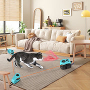 Darrahopens Pet Care > Toys > Cat Toys Interactive Electric Cat Teaser Toy with Remote Control, Feather Attachment, and Simulated Mouse Sounds for Indoor Play, Exercise, and Entertainment (Blue) In Australia - Darrahopens