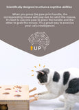 Darrahopens Pet Care > Toys > Cat Toys Interactive Wooden Cat Toy Whack-A-Mole Box - Solid Pine Cloud Puzzle with Pop-Up Cartoon Figures - Mental Enrichment & Bonding Game for Indoor Cats