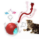Darrahopens Pet Care > Toys > Cat Toys Motion Activate Interactive Cat Toy Rechargeable Smart Rolling Ball with Rope Red
