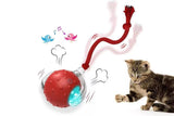 Darrahopens Pet Care > Toys > Cat Toys Motion Activate Interactive Cat Toy Rechargeable Smart Rolling Ball with Rope Red