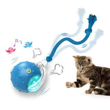 Darrahopens Pet Care > Toys > Cat Toys Motion Activate Interactive Cat Toy Rechargeable Smart Rolling Ball with Rope Red
