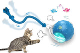 Darrahopens Pet Care > Toys > Cat Toys Motion Activate Interactive Cat Toy Rechargeable Smart Rolling Ball with Rope Red