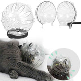 Transparent Cat Hood Astronaut Helmet Muzzle Mask Preventing Biting and Licking - Small