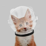 Transparent Cat Hood Astronaut Helmet Muzzle Mask Preventing Biting and Licking - Small