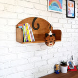 Darrahopens Pet Care > Toys > Cat Toys Wooden Wall Mounted Book Shelf CAT theme for children's room