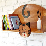 Darrahopens Pet Care > Toys > Cat Toys Wooden Wall Mounted Book Shelf CAT theme for children's room