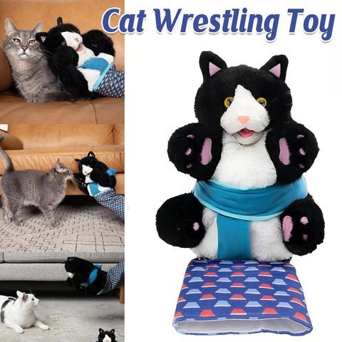 Darrahopens Pet Care > Toys > Cat Toys Wrestler Cat Interactive Hand Puppet Kitten Toy Pet Play Plush Puppet For Cats