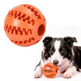 Darrahopens Pet Care > Toys > Dog Toys 2 Large Pet Treat Dispenser Balls, 7CM - Durable Teething and Dental Care Toys - Orange-Red