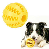 Darrahopens Pet Care > Toys > Dog Toys 2 Large Pet Treat Dispenser Balls, 7CM - Durable Teething and Dental Care Toys - Yellow
