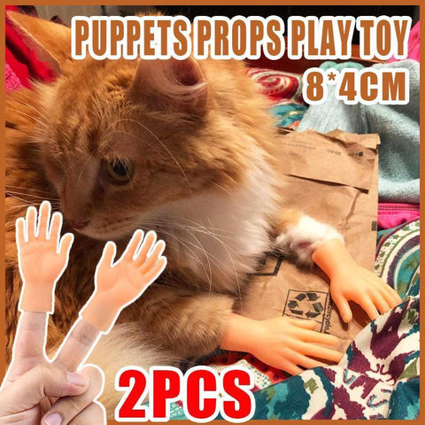 Darrahopens Pet Care > Toys > Dog Toys 2PCS Mini Finger Hands Toy Gag Props for Pets Parties Cosplay Photography
