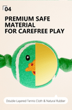 Darrahopens Pet Care > Toys > Dog Toys 3-Piece Set High Elastic Pet Tennis Toy - Chew-Resistant Dog Ball with Plush Animal Designs for Interactive Play, Teeth Grinding & Dental Cleaning, Synthetic Fiber & Rubber, 80g Lightweight, Ideal for Small to Large Dogs-Designs: Duck and  Owl and  Pengui