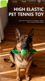 3-Piece Set High Elastic Pet Tennis Toy - Chew-Resistant Dog Ball with Plush Animal Designs for Interactive Play, Teeth Grinding & Dental Cleaning, Synthetic Fiber & Rubber, 80g Lightweight, Ideal for Small to Large Dogs-Designs: Duck and  Owl and  Pengui