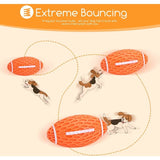 Darrahopens Pet Care > Toys > Dog Toys Dog Toy Ball, Squeaky Dog Ball, Indestructible Natural Rubber Rugby Dog Ball, Dog Chew Ball, Dog Toy With Dental