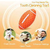 Darrahopens Pet Care > Toys > Dog Toys Dog Toy Ball, Squeaky Dog Ball, Indestructible Natural Rubber Rugby Dog Ball, Dog Chew Ball, Dog Toy With Dental