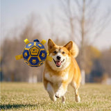 Darrahopens Pet Care > Toys > Dog Toys Dog toy with rope Little Yellow Duck plush interactive tennis, suitable for tug-of-war, birthday gift for small dogs, draggable and durable water ball, special for small and medium-sized dogs, made of high quality PU material, which can be kicked and play
