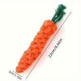 Darrahopens Pet Care > Toys > Dog Toys Durable Carrot-Shaped Cotton Rope Dog Toy for Interactive Play, Chewing, and Dental Health – Fun Tug-of-War and Fetch Toy for Medium to Large Breeds In Australia - Darrahopens