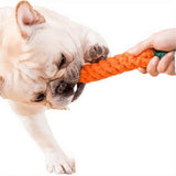 Darrahopens Pet Care > Toys > Dog Toys Durable Carrot-Shaped Cotton Rope Dog Toy for Interactive Play, Chewing, and Dental Health – Fun Tug-of-War and Fetch Toy for Medium to Large Breeds In Australia - Darrahopens