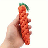Darrahopens Pet Care > Toys > Dog Toys Durable Carrot-Shaped Cotton Rope Dog Toy for Interactive Play, Chewing, and Dental Health – Fun Tug-of-War and Fetch Toy for Medium to Large Breeds In Australia - Darrahopens
