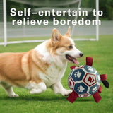 Darrahopens Pet Care > Toys > Dog Toys Interactive dog soccer with air pump-heavy rubber tug-of-war toy, with paw print design, non-toxic blue orange ball, suitable for large/medium dogs, strong chewers, catching and training-suitable for all breeds and sizes, durable and safe, ideal for puppi